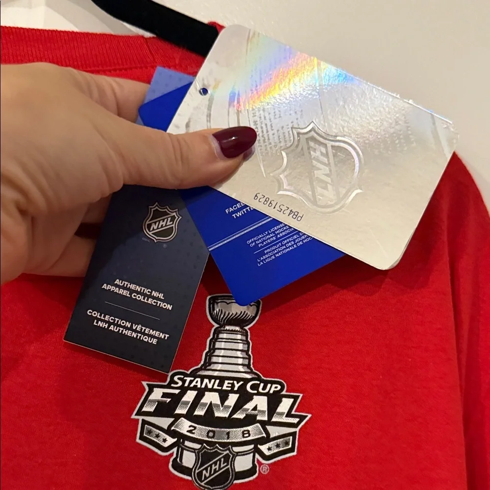 NWT Adidas Red Go-To Tee Washington Capitals Ovechkin Stanley Cup Finals size XL - Picture 4 of 10